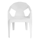 Kit 2 Cadeira Poltronas Branca Modelo 3d Diamante Moderno