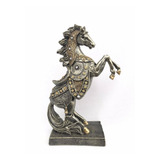 Figura Decorativa Caballo Romano Armadura Relinchando