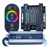 Kit 01 Controladora Rgb Touch + 01 Fonte Blindada 5a Ip67