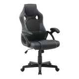 Silla De Escritorio Trevalla Tl-cdg-06 Gamer Ergonómica  Negra Con Tapizado De Cuero Sintético