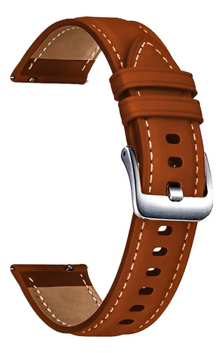 Correa 20mm Piel Luxury Costuras Para Galaxy Watch 3 41mm