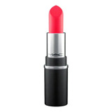 Labial Mini Mac Lipstick 01 Color Relentlessly Red