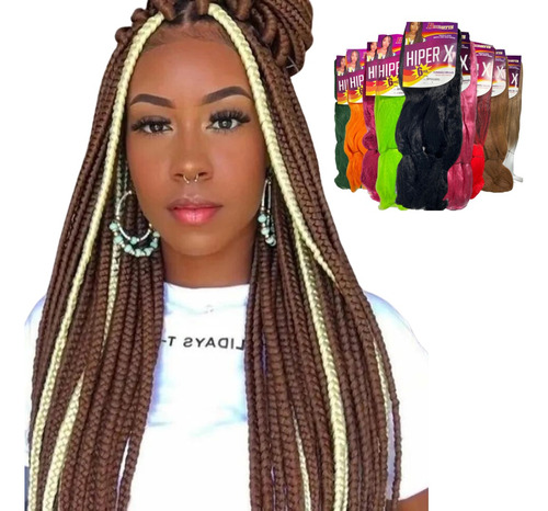 Cabelo Jumbo 400g Hiper X Varias Cores Não Desfia Oferta