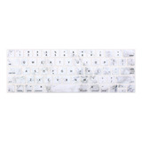 Protector De Teclado Marmol Blanco Para Macbook Pro 2016+