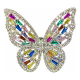 Gran Anillo Mariposa Cristales Swarovski Colores