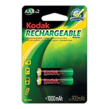 Pila Kodak Recargable Aaa Con 2 Piezas 900 Mah