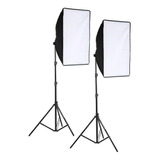 Kit 2 Softbox 50x70 Cm Bivolt + Tripé 2 Metros