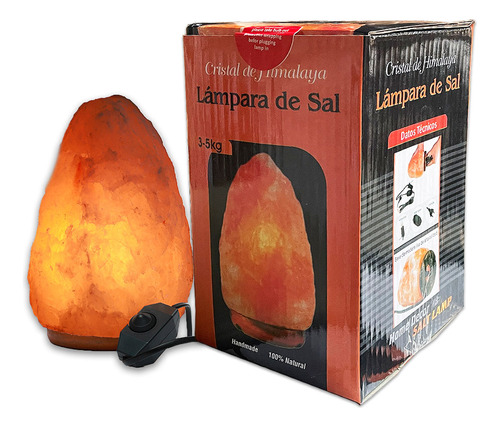 Lámpara  De Sal Rosada Mediana De 3 A 5 Kg Ambienteyaromas