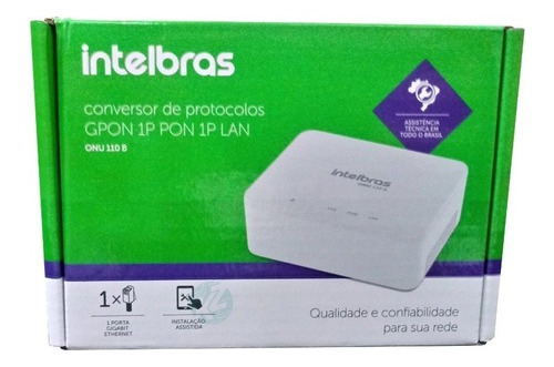 Onu Intelbras 110b Gpon/epon Hibrida 1p Optica 1p Lan 