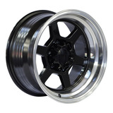 Llanta Aro 16x8.5 657 6x139 Black Lip Pulished