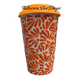 1 Pieza Termo Color Naranja De Talavera