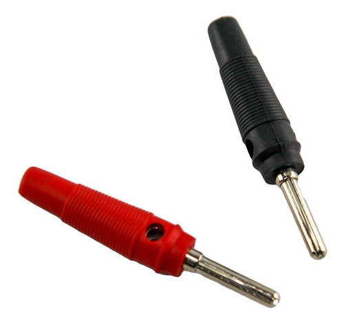 Ficha Plug Banana Goma Caucho Macho Tornillo Bant-g X 2 Htec