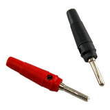 Ficha Plug Banana Goma Caucho Macho Tornillo Bant-g X 2 Htec