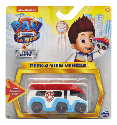 Paw Patrol Vehiculo Peek A View True Metal 9cm Spin Master