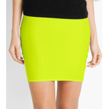 Falda Corta Forever 21 Color Verde Lima Talla L