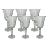 Copas De Vidrio Labradas Transparentes X6