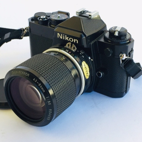 Nikon Fe Com Lente Revisada 43-86mm - Lindo Conjunto !