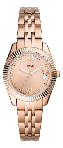 Reloj Fossil Es4898 Para Mujer Acero Inoxidable Fechador