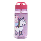 Vaso Botella Niños Con Bombilla Peppa Pig 500ml