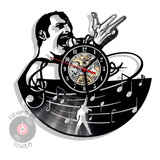 Reloj De Pared Elaborado Disco Queen Freddie Mercury Ref.03