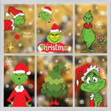 Juego De 8 Pegatinas Navideñas Grinch Más Vendidas