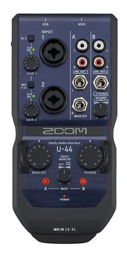 Zoom U44 Interface Audio Placa 4x4 Usb Midi