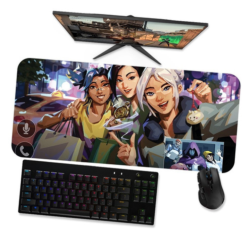 Mousepad Gamer Grande 90x40 - Valorant - Girl Style 4