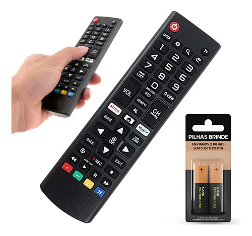 Controle Remoto Compatível Com LG Smart Tv + Pilhas
