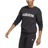 Moletom Feminino adidas Linear Gola Redonda Preto