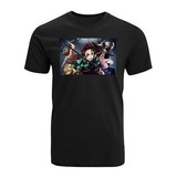 Polera Negra Kimetsu No Yaiba Demon Slayer Anime