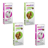 Kit (2) Bravecto 40 A 56 Kg + (2) Bravecto 10 A 20 Kg