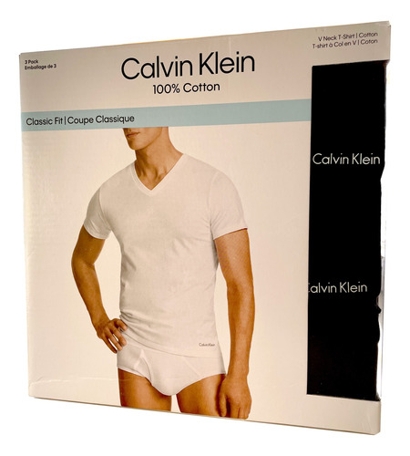 Pack X 3 Remeras Calvin Klein Cotton Stretch Original