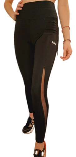 Calza Con Transparencia, Deportiva, Con Tiro Alto. Lady Fit 