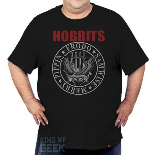 Camiseta Plus Size Hobbits O Senhor Dos Anéis Filmes Geek