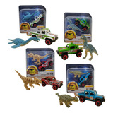 Coleção 12 Pçs Dinossauro + Carrinho De Ferro T Rex Dino