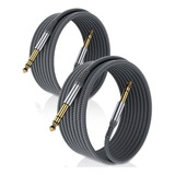 Cables De Instrumentos Elebase ,de 3 M , Jack 6.35mm Gray