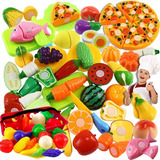30 Peças Brinquedo De Cortar Cozinha Verduras Frutas Velcr