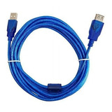  Cable Usb  2.0 A/a Macho-hembra Extension  5 Mts Azul Blind
