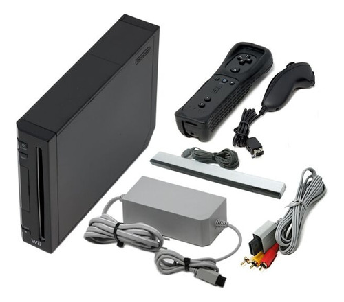 Nintendo Wii Black Edition + 9 Juegos +1 Control + 1 Nunchuk