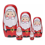 Muñeco De Madera Matryoshka Santa Claus 5 Capas Navidad