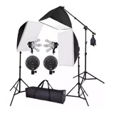 Kit De Iluminação Softbox 50x70 - Pk-sb03 495w 9 Lâmpadas