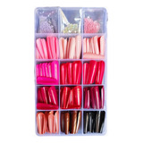 Unhas Postiças Tips Coloridas 288 Unhas + Pedras Decoração