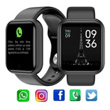 Relogio Smartwatch Inteligente D20 Bluetooth Preto C/nfe