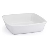 Travessa Quadrada Porcelana Branca 780ml Assadeira Forma 