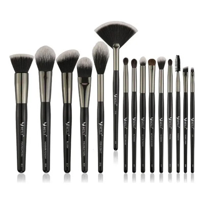 Beili Set Brochas Para Maquillaje Profesional 15pz Negro | Envío gratis