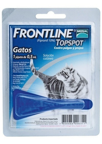 Antipulgas Frontline Para Gatos X 0.5ml. Y A