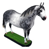 Escultura Miniatura De Cavalo Mangalarga Tordilho
