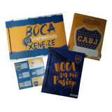 Kit Escolar Mooving Boca Juniors Combo Carpetas Hoja 12 Art.