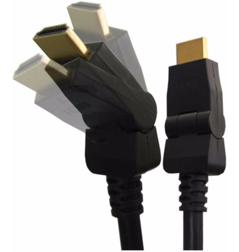 Cable Hdmi 2 Metros Full Hd 1080p Giratorio 90 Grados