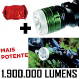 Lanterna Farol Bike Led T6 Pac Atacado + Baterias 8h + Lante